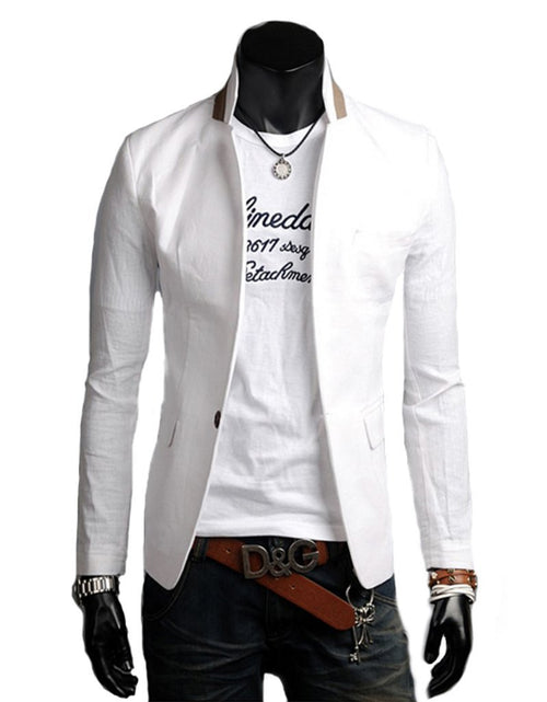 Load image into Gallery viewer, Mens Stand Collar Casual Blazer
